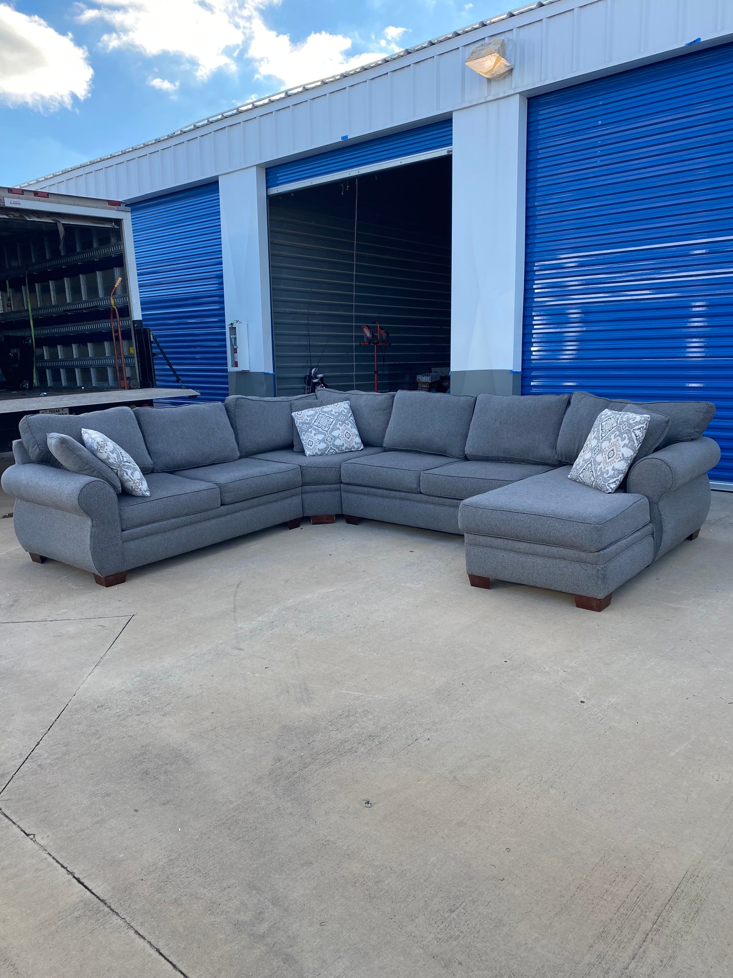 Gallery Furniture Large Gray Sectional