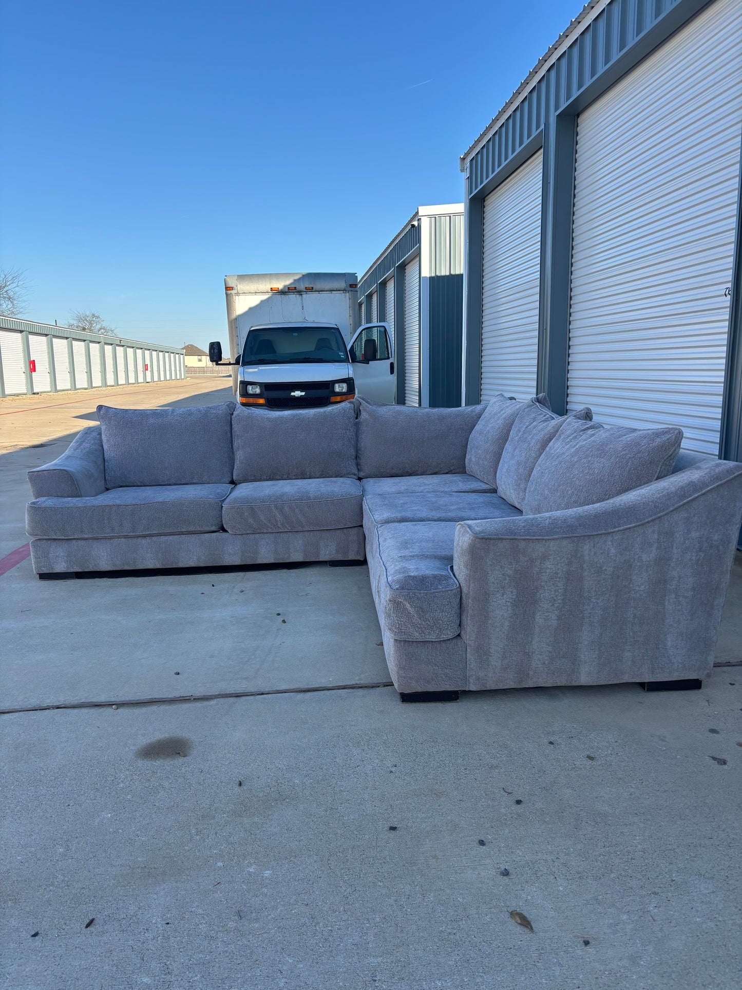 Oversized Grey L Sectional Couch