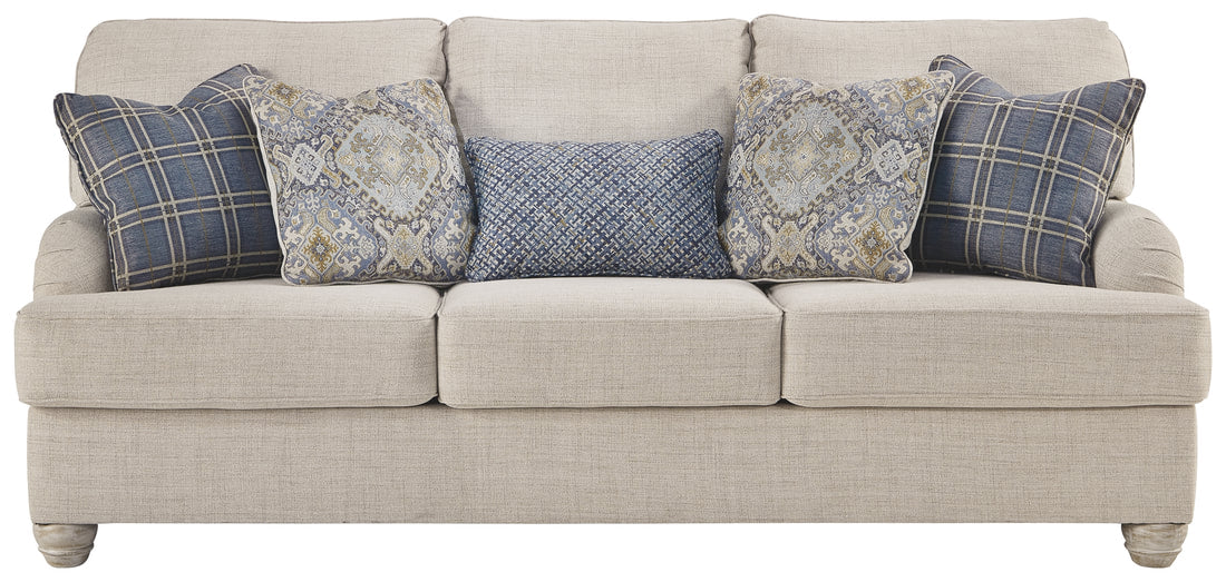 Ashley Oatmeal Linen Sofa & Loveseat Living Room Set