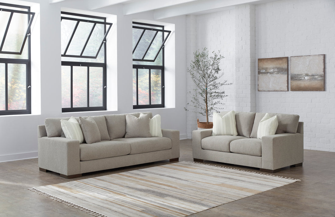 Ashley Furniture Gray Sofa & Loveseat Living Room Set