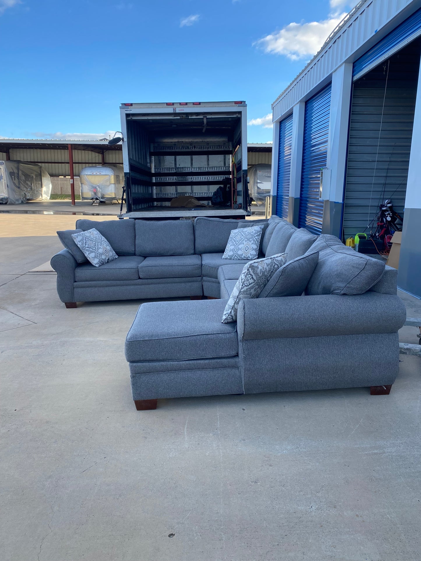 Gallery Furniture Large Gray Sectional