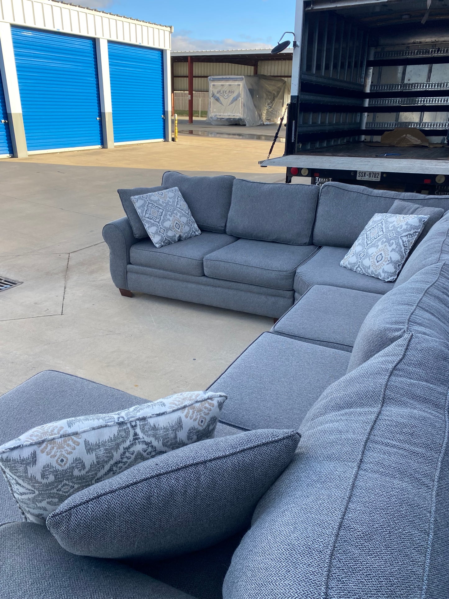 Gallery Furniture Large Gray Sectional