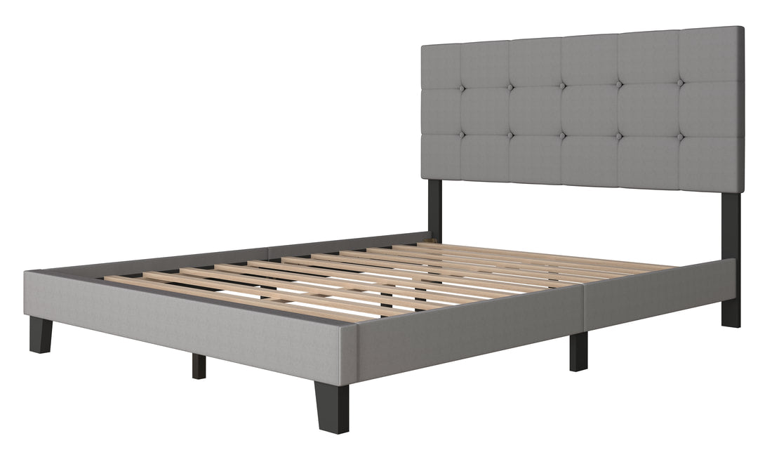 930 Gray Velvet Platform Bed King/Queen/Full/Twin