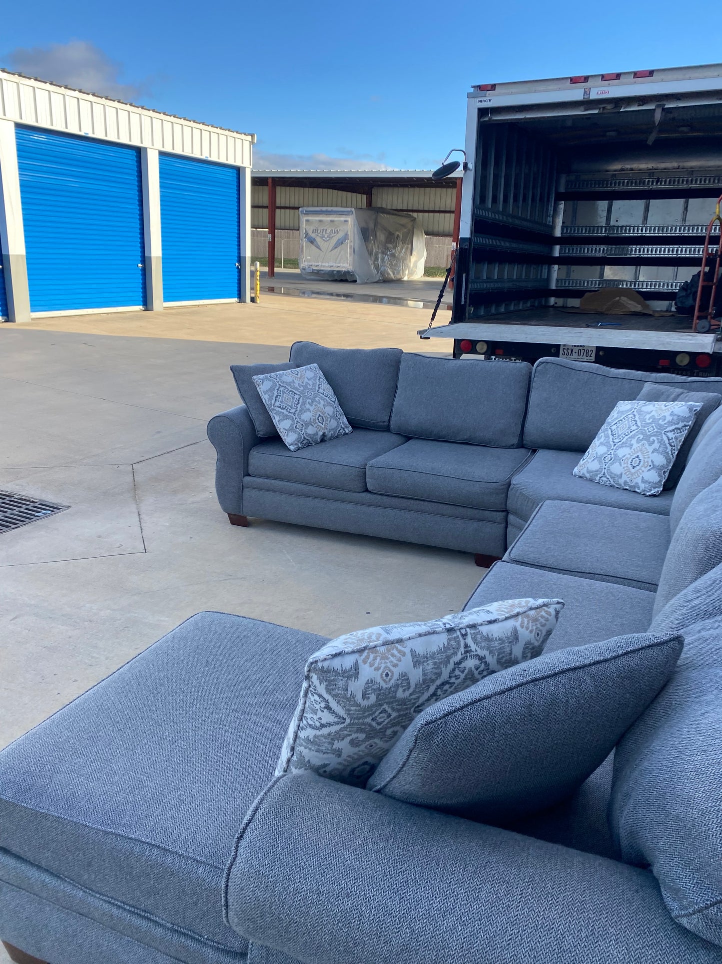Gallery Furniture Large Gray Sectional