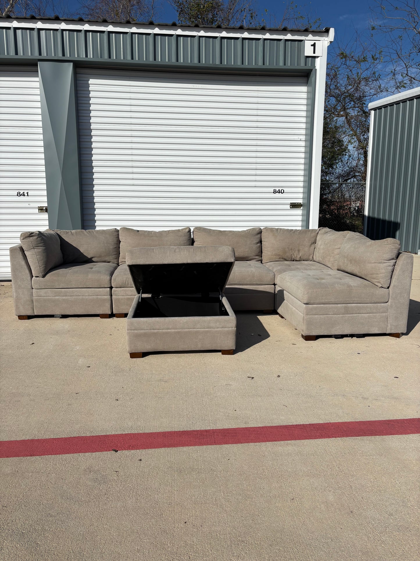 Light Grey Thomasville Sectional Couch