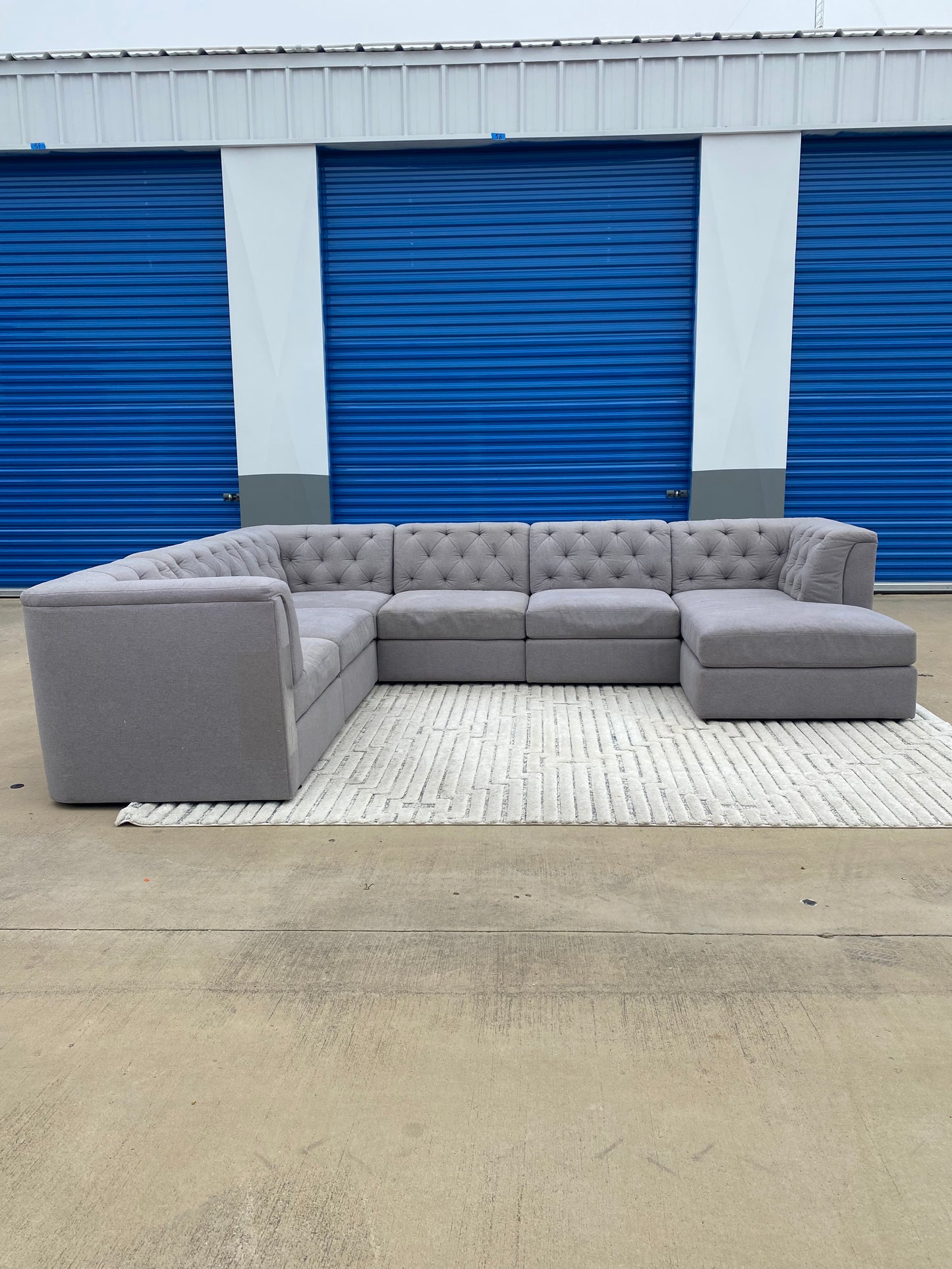 Johnathan Lewis Gray Modular Sectional Couch