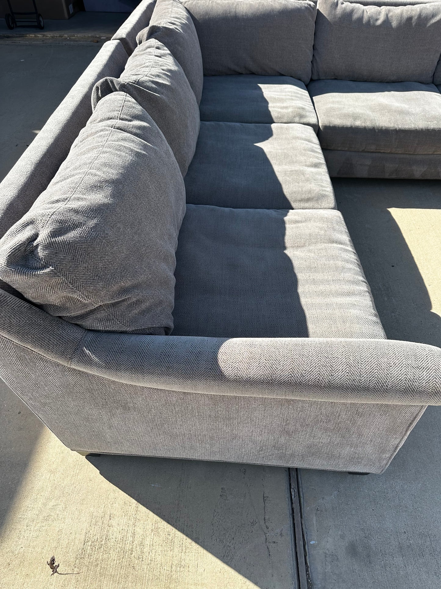 Beautiful Oversized Taupe Sectional Couch