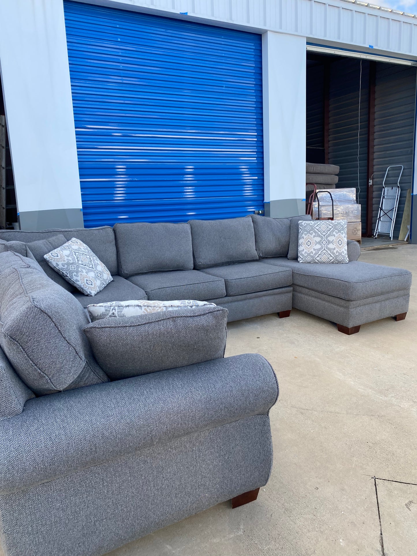 Gallery Furniture Large Gray Sectional