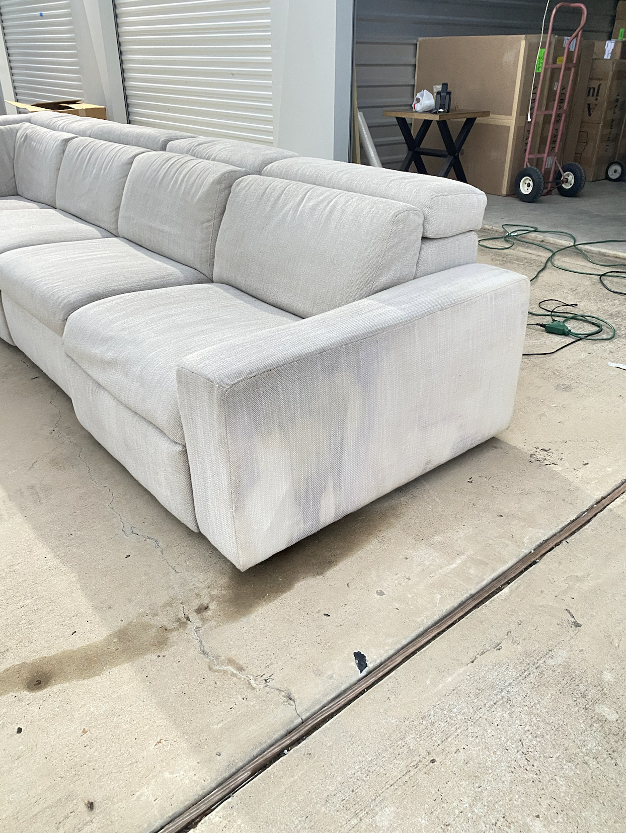 Light Grey Power Reclining Modular Sectional Couch