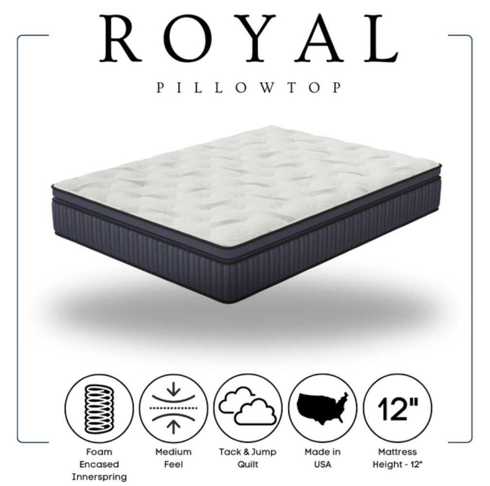Royal Hybrid Pillow Top Mattress 12"