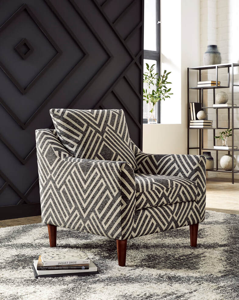 Natural/ Charcoal Accent Chair