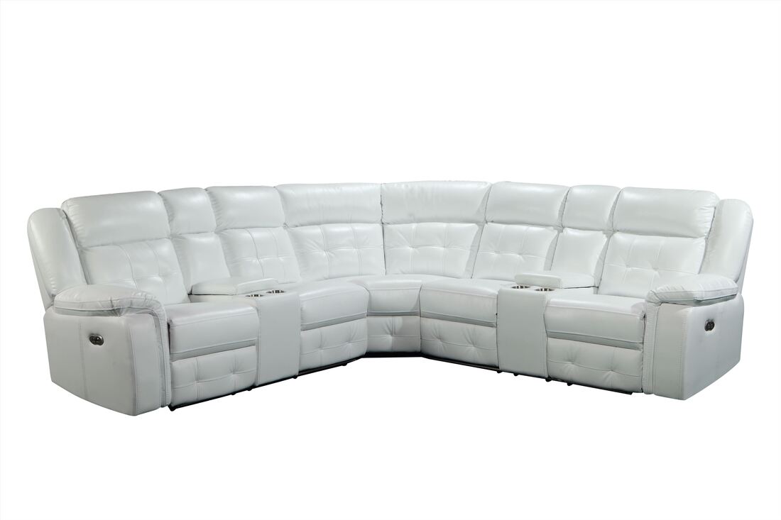 Amazon White Power Reclining Sectional Couch