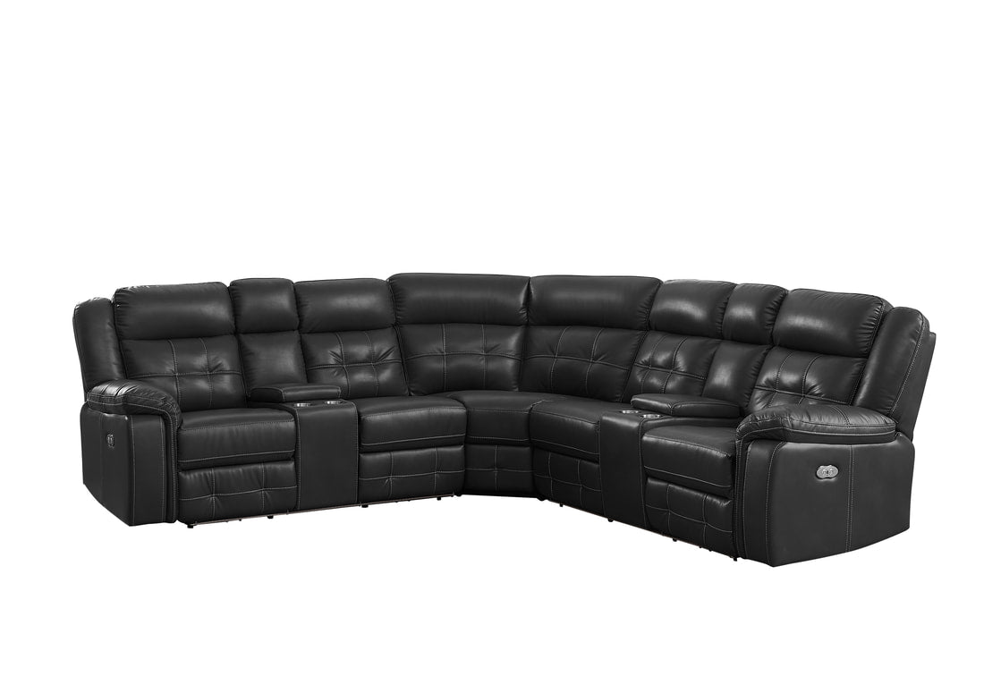 Amazon Black Power Reclining Sectional Couch