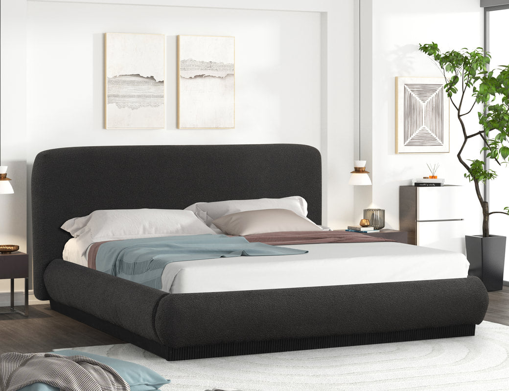 Annie Black Platform Bed King/Queen