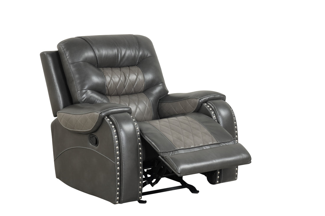 Ashley Grey Oversized 3 Piece Reclining Living Room Set