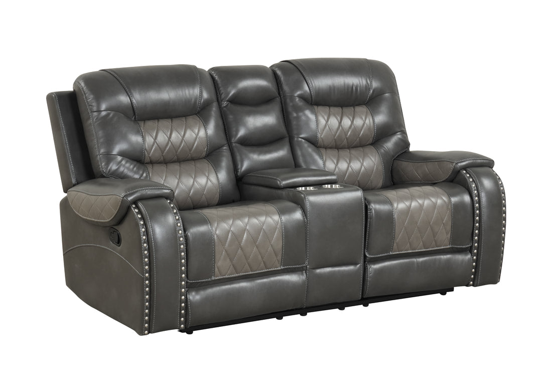 Ashley Grey Oversized 3 Piece Reclining Living Room Set