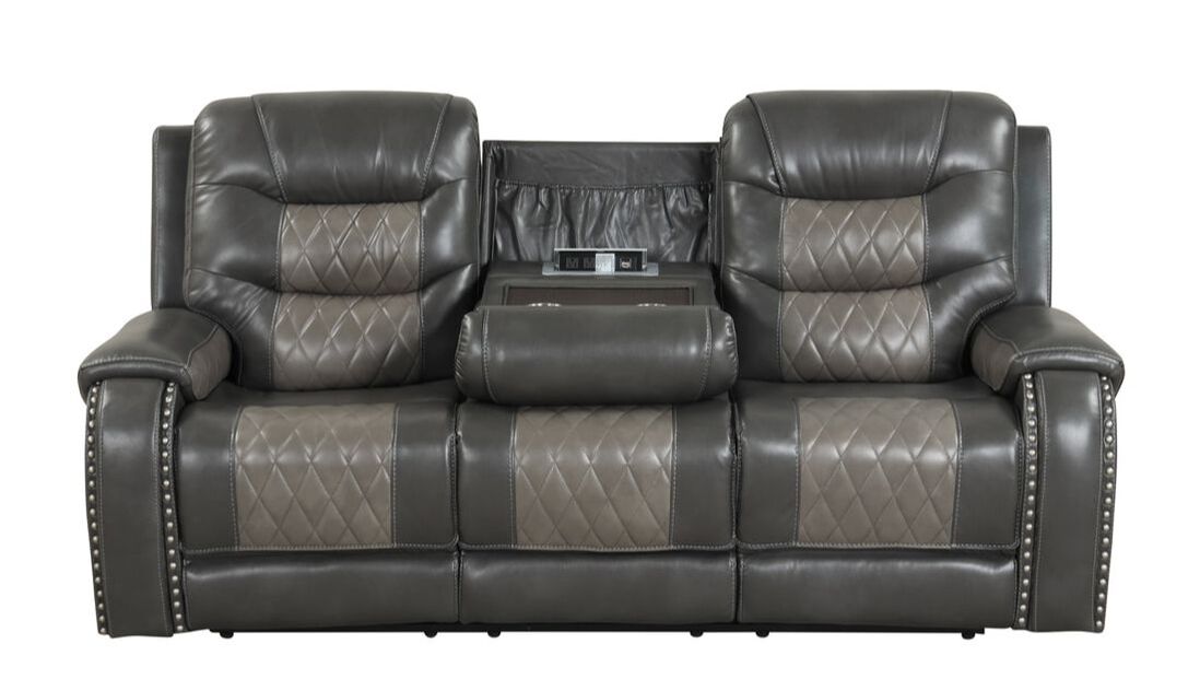 Ashley Grey Oversized 3 Piece Reclining Living Room Set