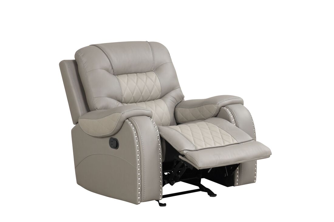 Ashley Light Grey Oversized 3 Piece Reclining Living Room Set