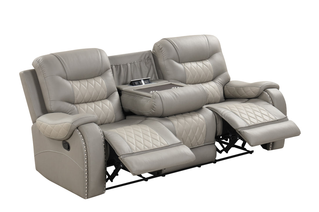 Ashley Light Grey Oversized 3 Piece Reclining Living Room Set