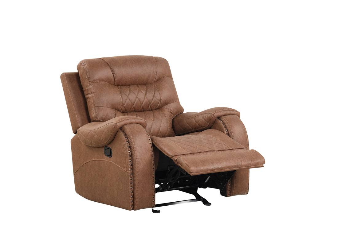Ashley Dark Tan 3 Piece Reclining Living Room Set