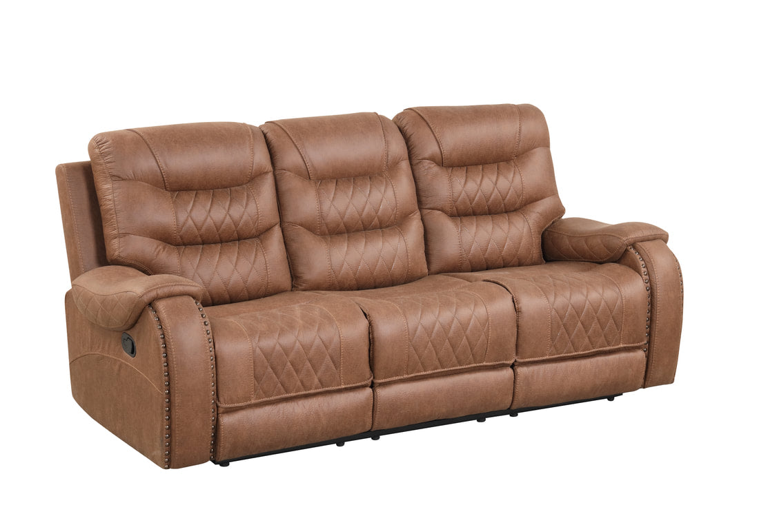Ashley Dark Tan 3 Piece Reclining Living Room Set
