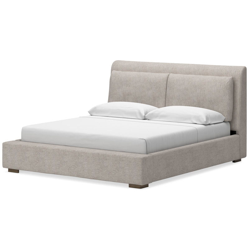 B974 Oatmeal Platform Bed King/Queen
