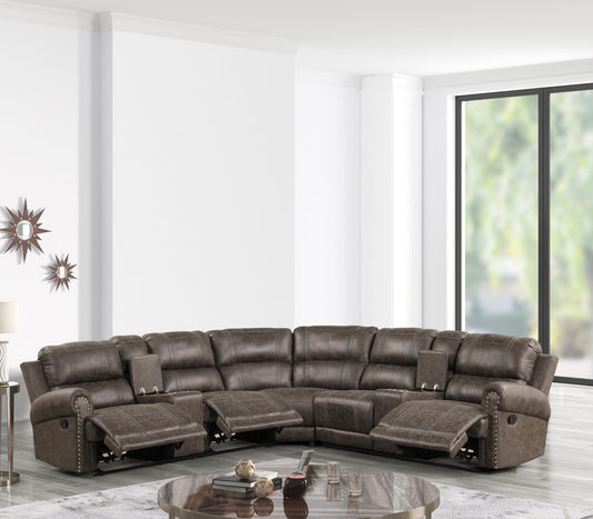 Carrol Smoked Gray Reclining Sectional