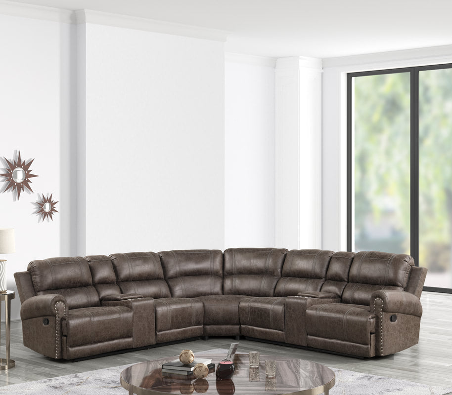 Carrol Smoked Gray Reclining Sectional