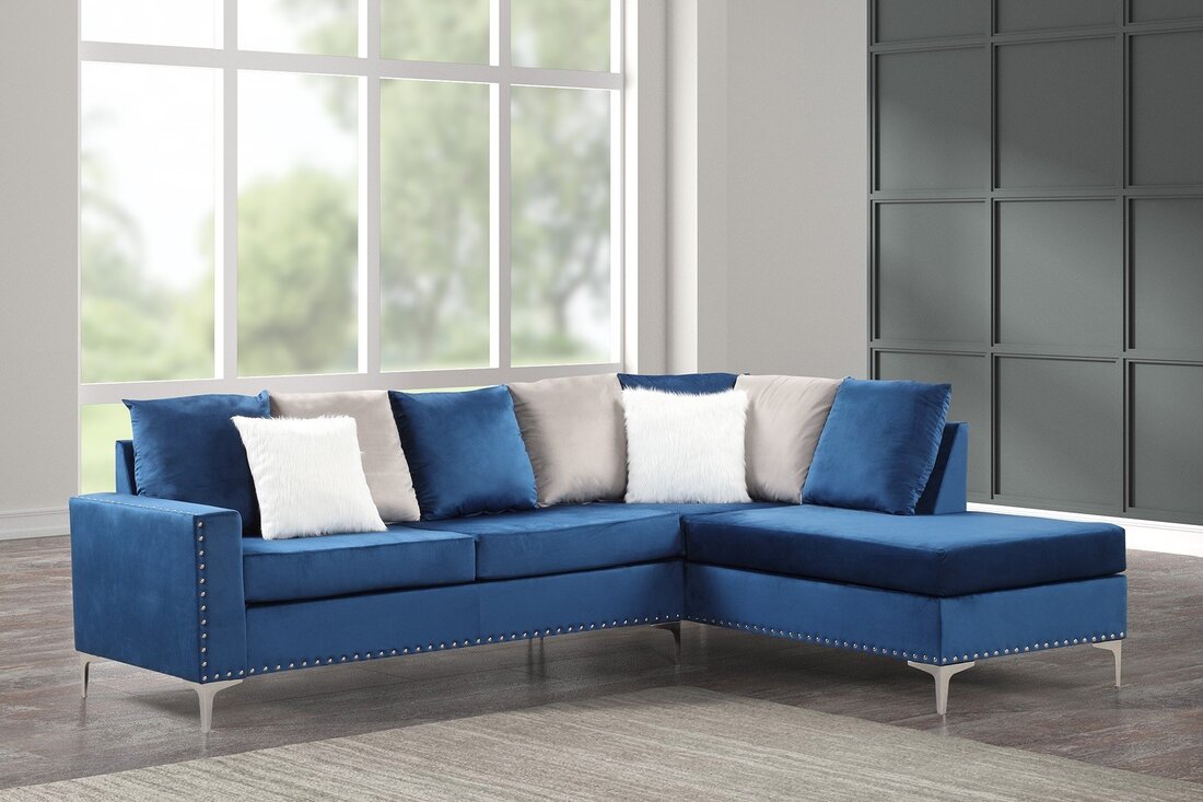 Cindy - Blue Reversible Sectional