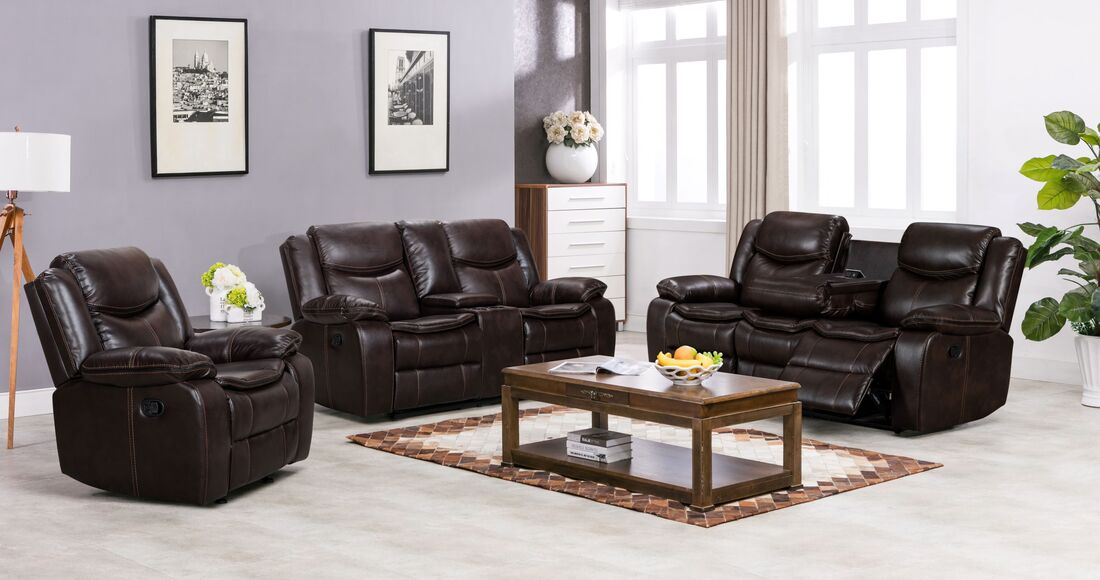 Reno 3 Piece Living Room Reclining Set
