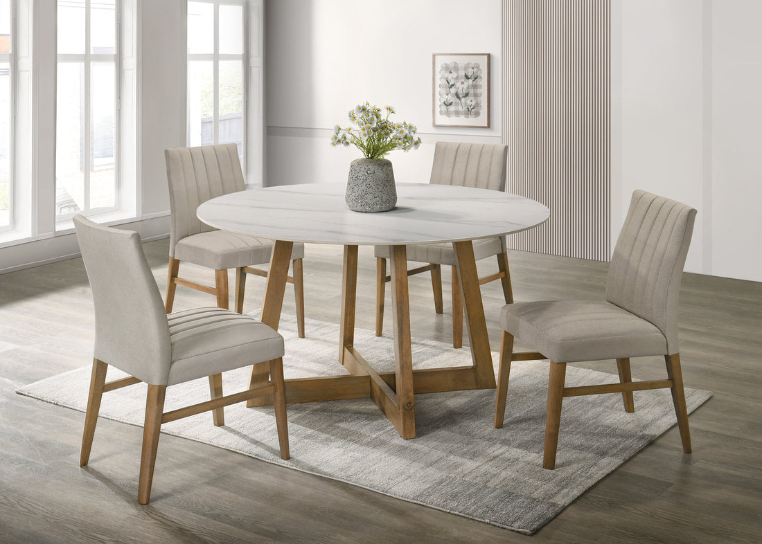 Enzo10 Light Oak 5 Piece Dining Set