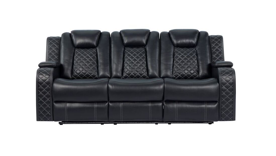 Galaxy Black 3 Piece Power Reclining Living Room Set