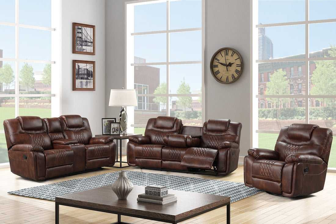 Galveston Brown Oversized 3 Piece Sectional