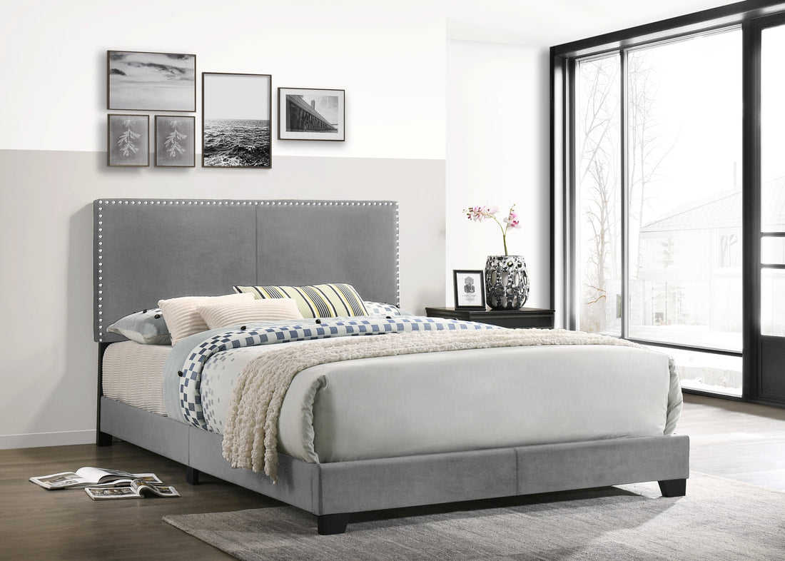 HH530 Grey Full Size Bed Frame