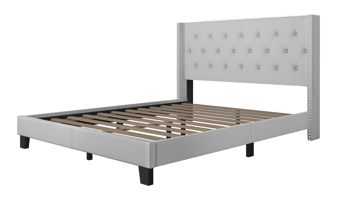 HH710 Gray Platform Bed King/Queen/Full/Twin