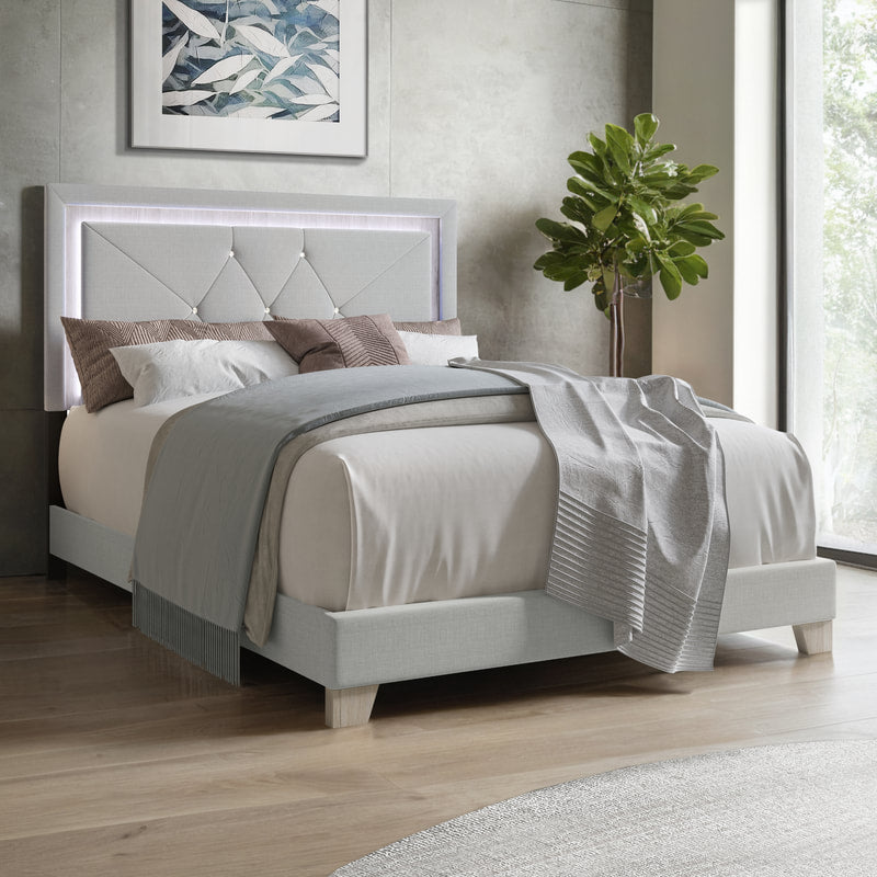 HH855 Silver Platform Bed King/Queen/Full/Twin