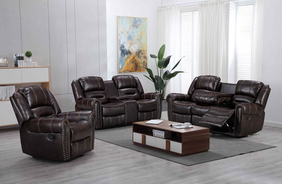 Lexington Black 3 Piece Reclining Living Room Set