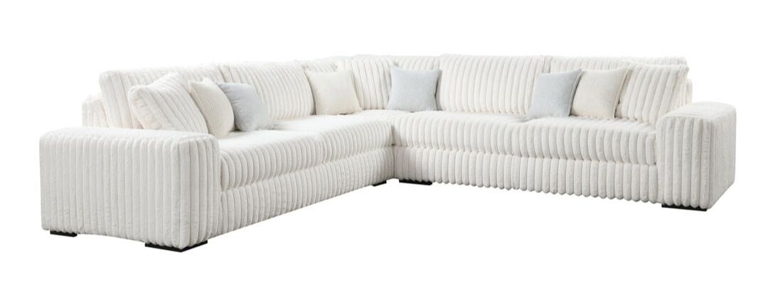 Marshmallow Beige Fluffy Sectional Couch