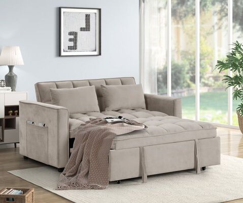 Beige Sleeper Sofa Futon