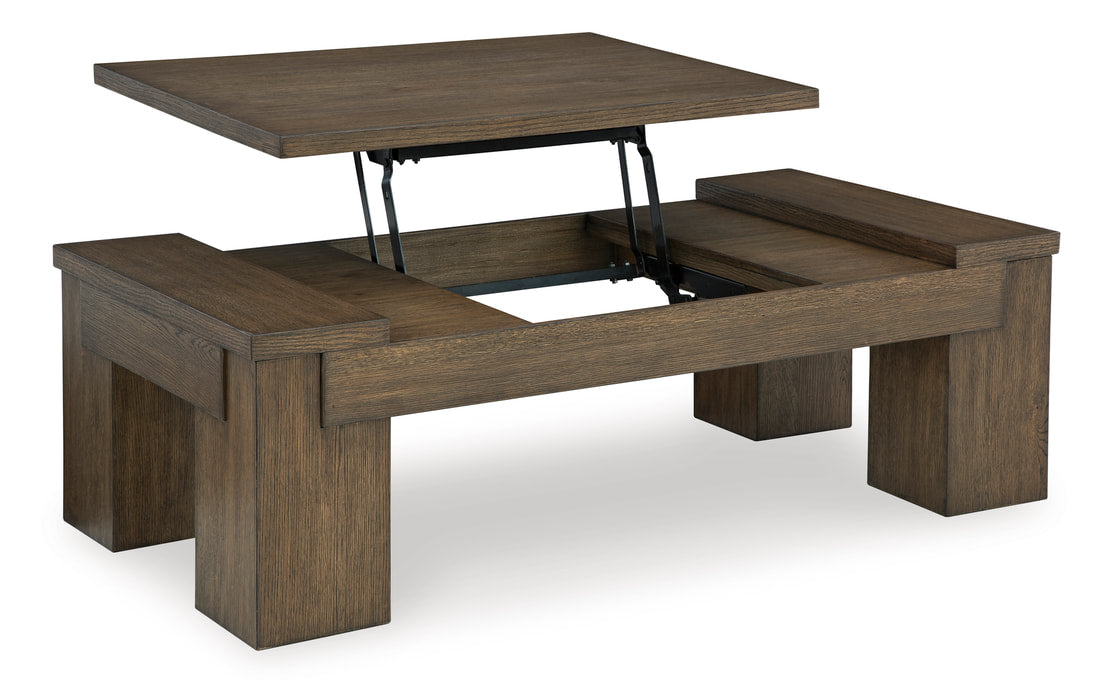 Ashley Roswain Lift Top Coffee Table Warm Brown