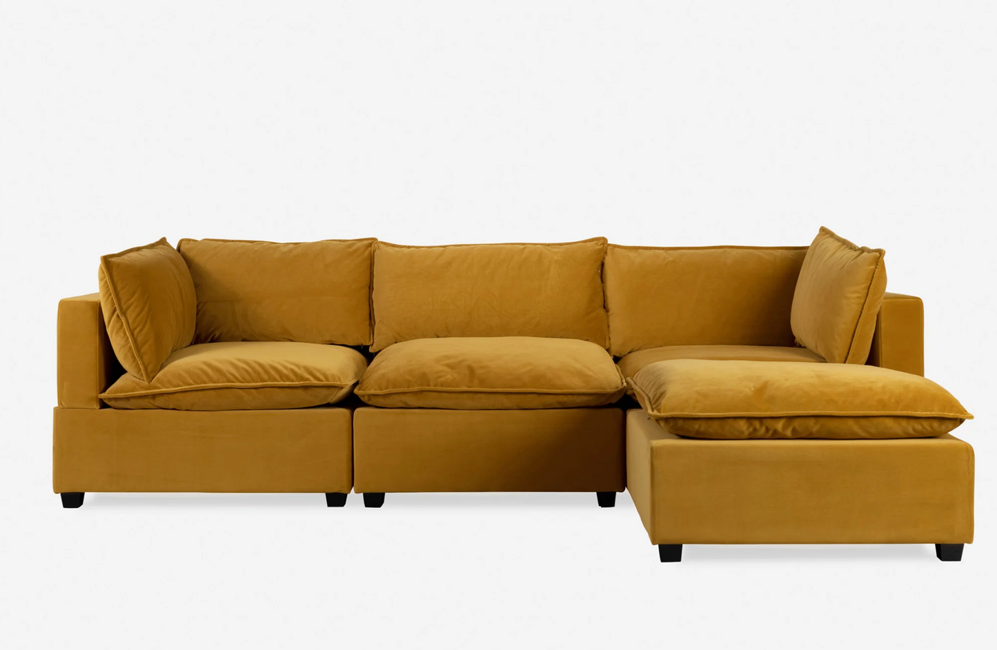 4 Piece Fabric Cloud Style Sectional Couch