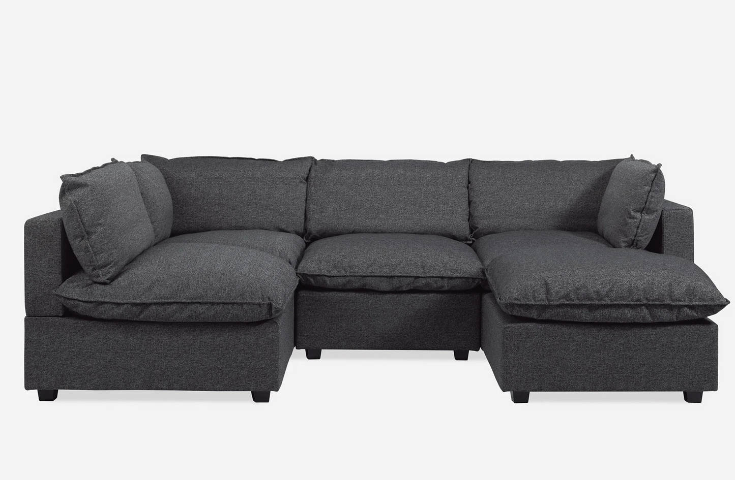 5 Piece Fabric Cloud Style Sectional