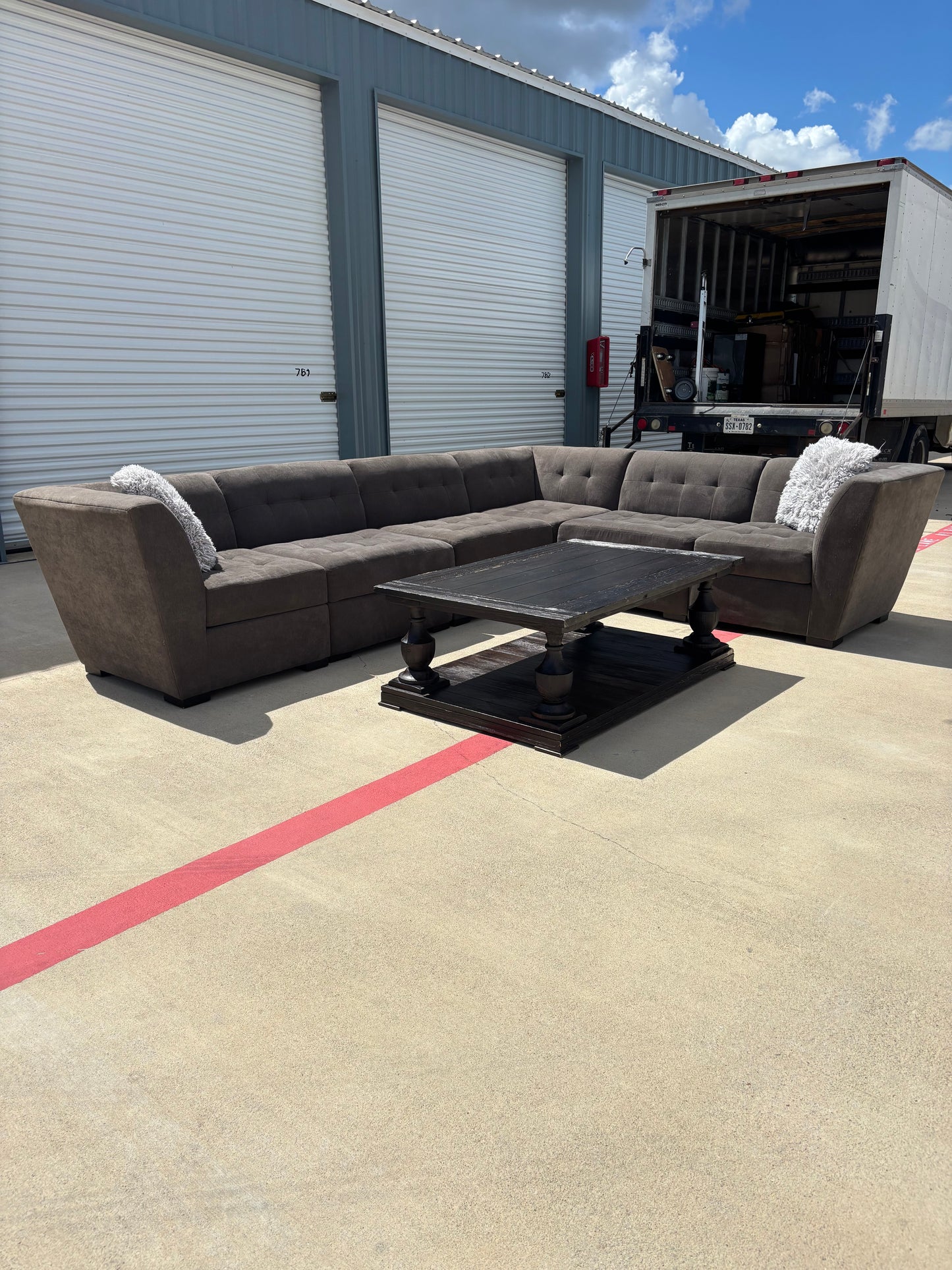 Charcoal Grey Modular Sectional Couch