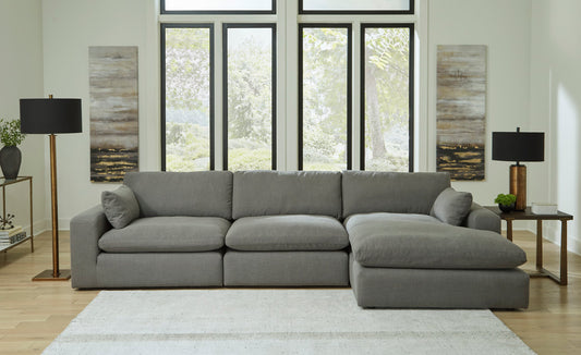 Elyza Smoke RAF Sofa Chaise