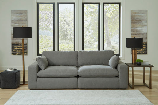 Elyza Smoke 2 Piece Sofa