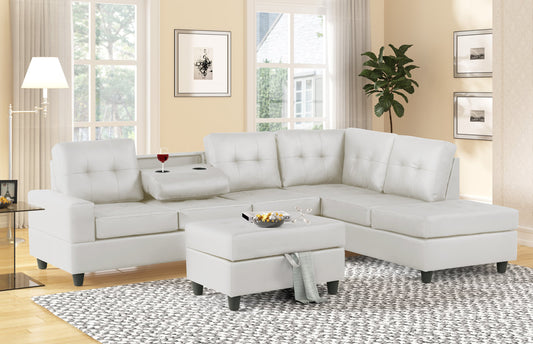 Heights Reversible Sectional + Storage Ottoman Set