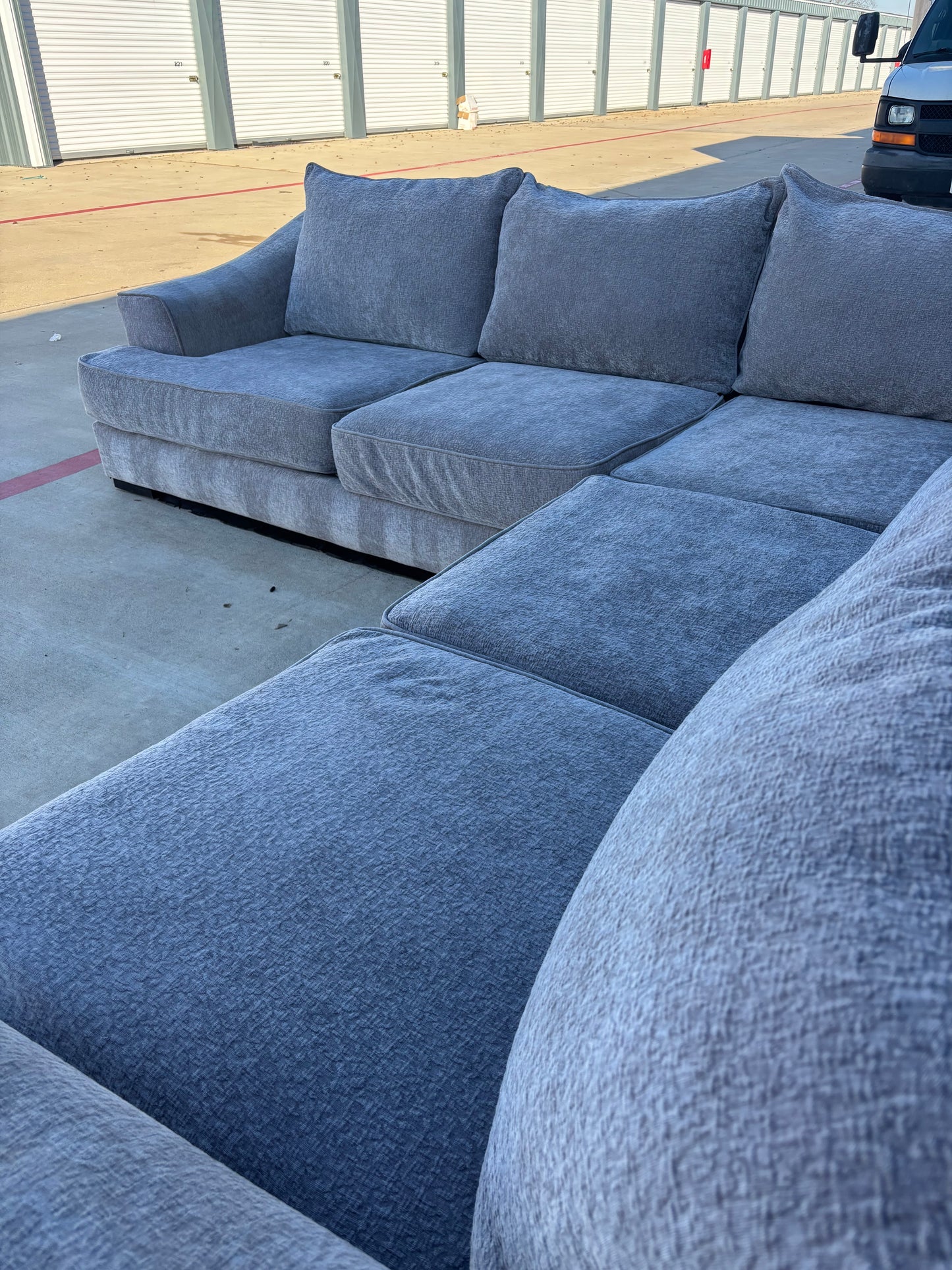 Oversized Grey L Sectional Couch