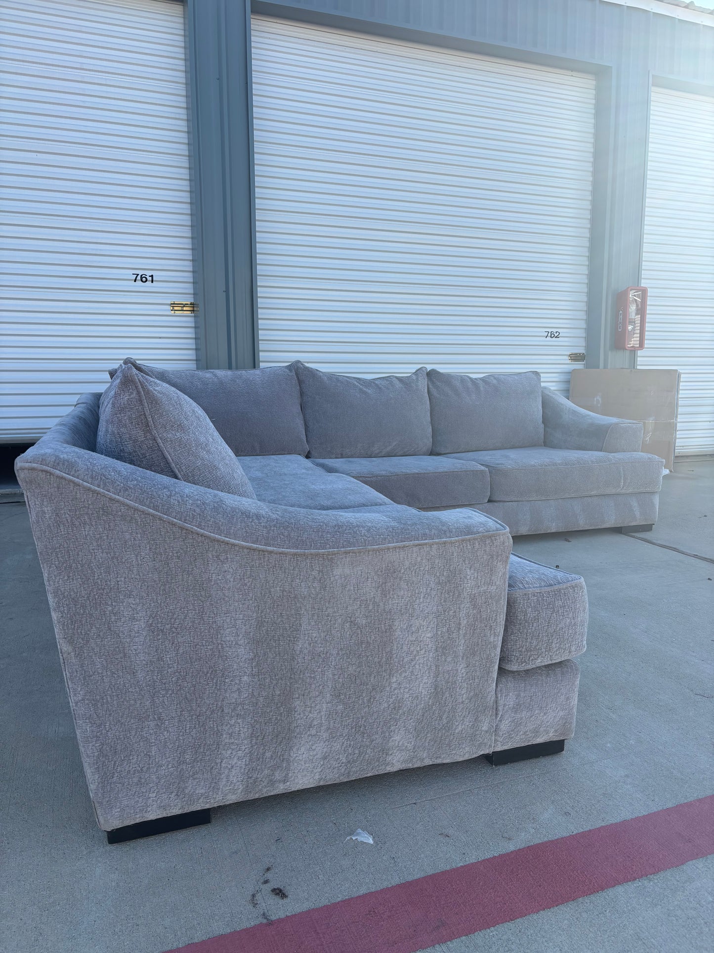 Oversized Grey L Sectional Couch