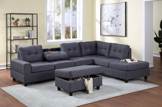 Heights-Reversible Sectional + Ottoman Set