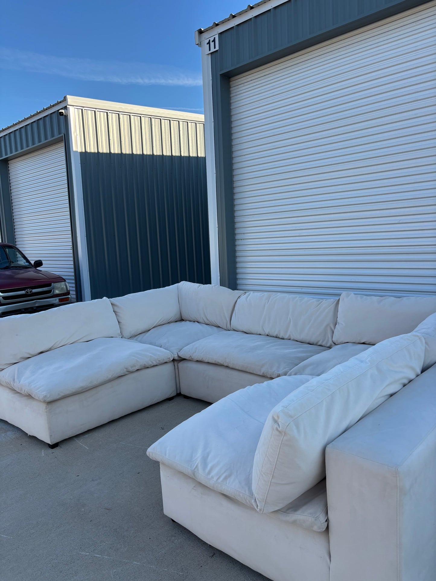 Cream 5 Piece Cloud Couch Sectional